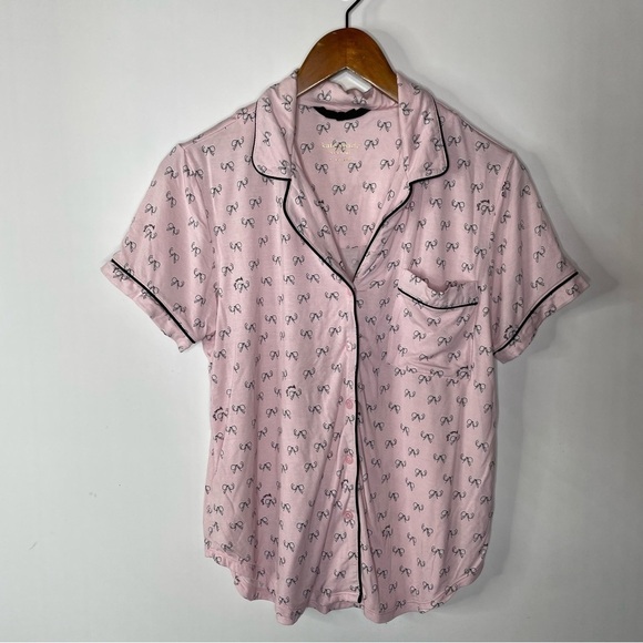 Kate Spade Bow Print Shorts Pajama Set Small - Picture 1 of 8